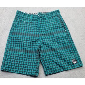 ERGO Golf Short Womens 28 Multi Geo Print Stretch Performance Athleisure AOP